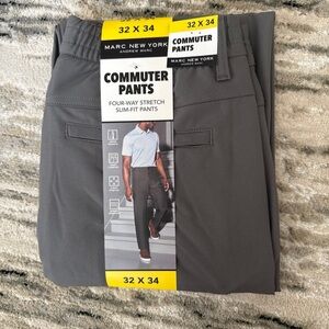 NWT Marc New York Men's Gray Commuter Pants 32x34